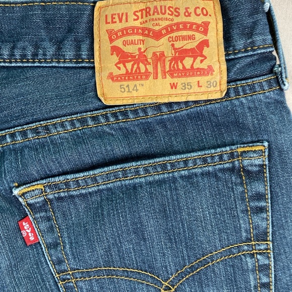 Levi 514 Straight Fit Men’s Jeans 35x30 - Picture 4 of 11